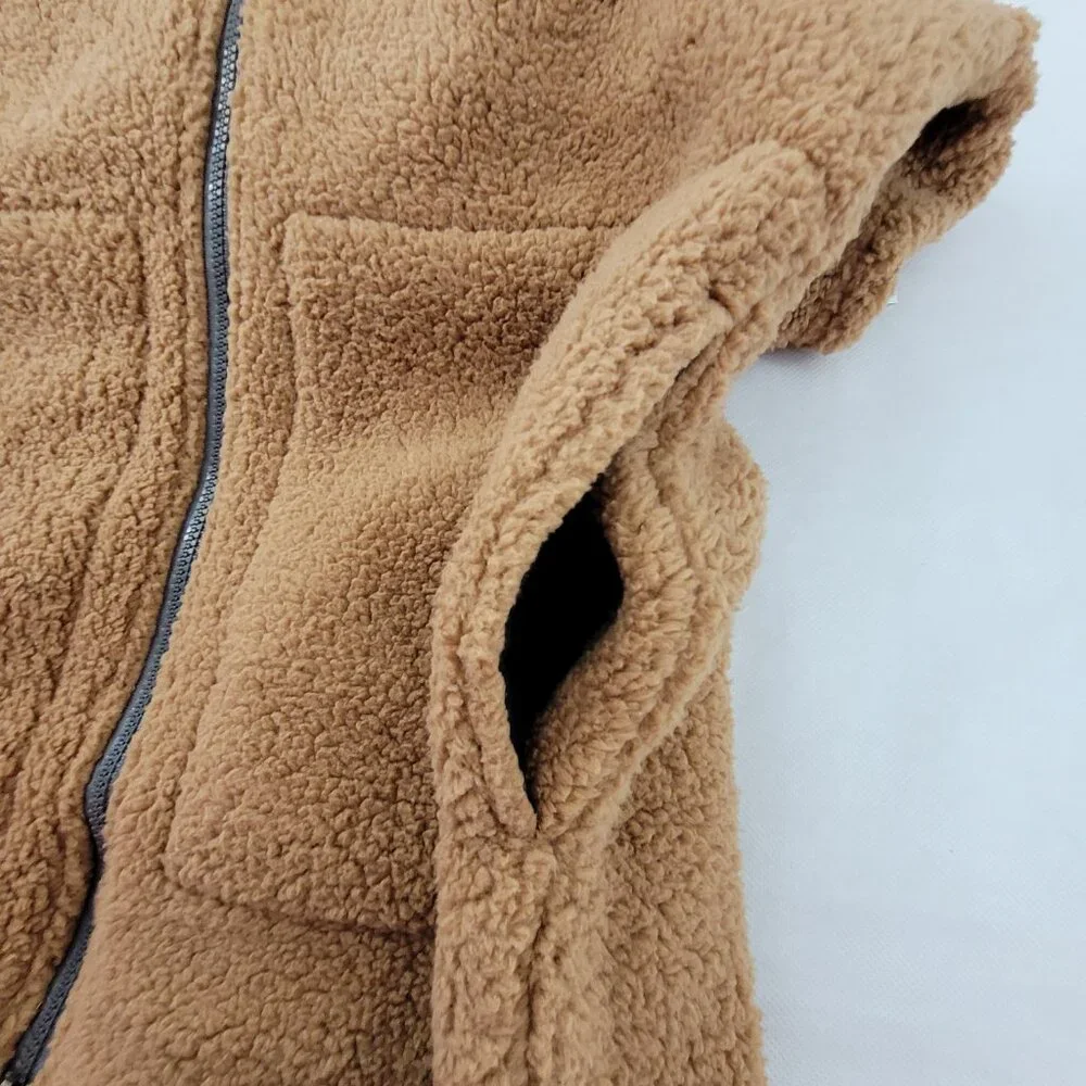 Stillwater Supply Fleece Vest Womens 2XL Caramel Brown Full Zip Soft Pockets NEW - Picture 12 of 16